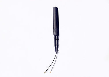Czarna antena GSM SMA Zginalny plastikowy PCB SMA z kablem RG113
