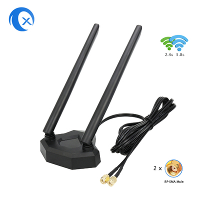 Podstawa magnetyczna anteny dwuzakresowej 2,4 GHz 5 GHz do routera bezprzewodowego z kartą sieciową PCI-E WiFi