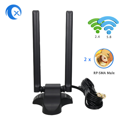 Dual Band 2.4GHz 5GHz RP-SMA Antenny WiFi z 6,5 stopniowym kablem rozszerzającym do komputerów stacjonarnych bezprzewodowy Bluetooth
