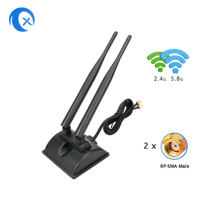 Antenna WiFi 6dBi z połączeniem RP-SMA 2.4GHz 5GHz Dual Band Magnetic Base For PCI-E WiFi Wireless Routers