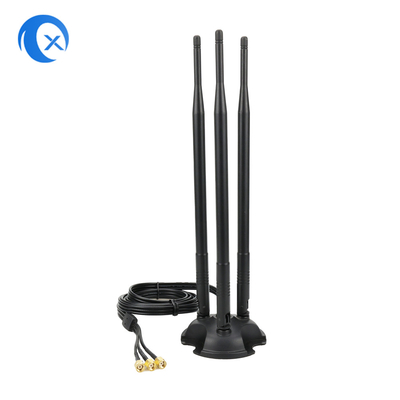 2.4G/5G Triple 7dBi Antenna Wi-Fi Bluetooth Wireless Extender Magnetyczna antenka z połączeniem RP-SMA