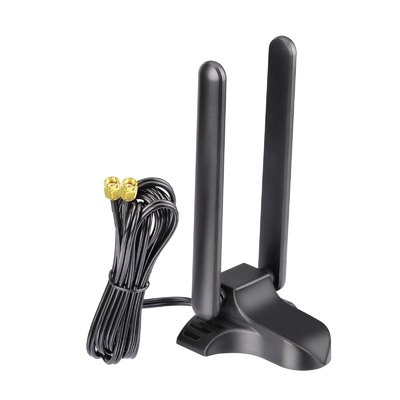 Wi-Fi 6E Antenna Trójpasmowa 2.4GHz 5GHz 6GHz Magnetyczna Baza Wi-Fi Antenny RP-SMA Konektor dla PC Router bezprzewodowy Desktop