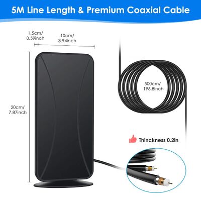 Zewnętrzna, wewnętrzna, długofalowa antena telewizyjna HD z wzmacniaczem sygnału Antenna cyfrowa HD dla smart TV i wszystkich telewizorów