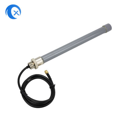 Antena 4G Omni z włókna szklanego 5dBi, wielopasmowa 800/1800/2600 MHz, zewnętrzna, kabel 3 m, szary